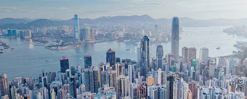 Aerial view of Hong Kong