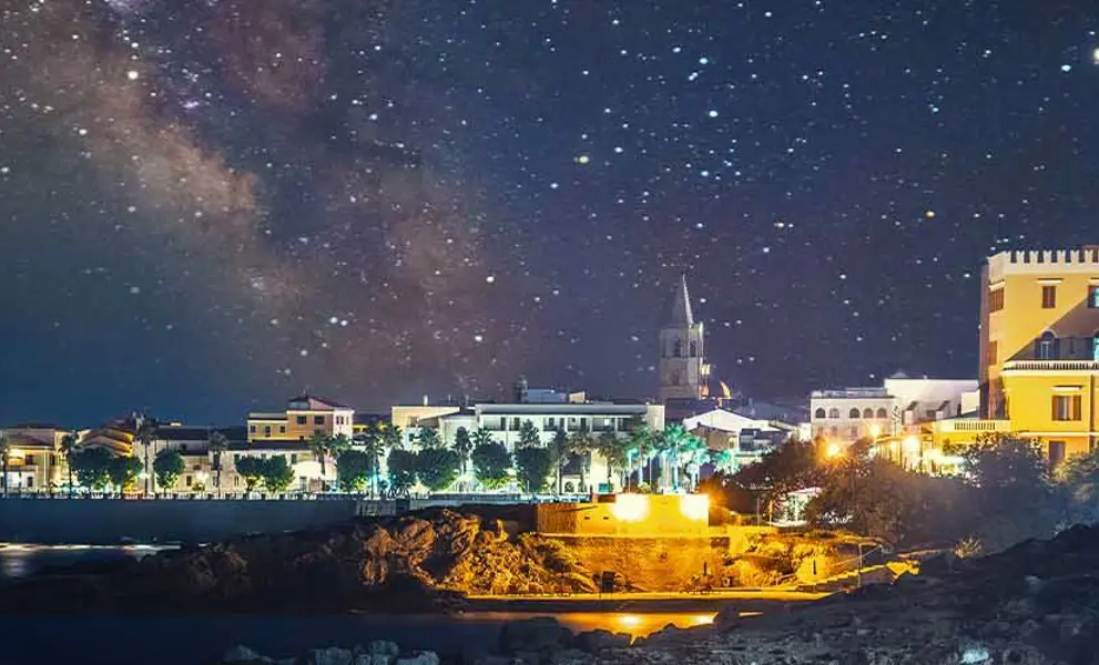 Sardinia at night