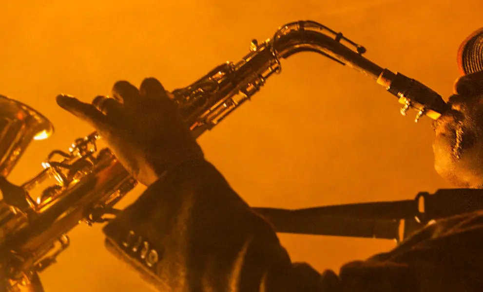musician playing saxophone 